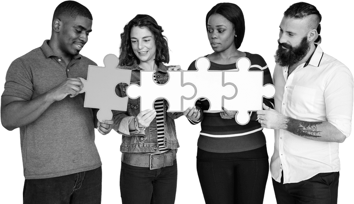People collaborating in a development or business setting