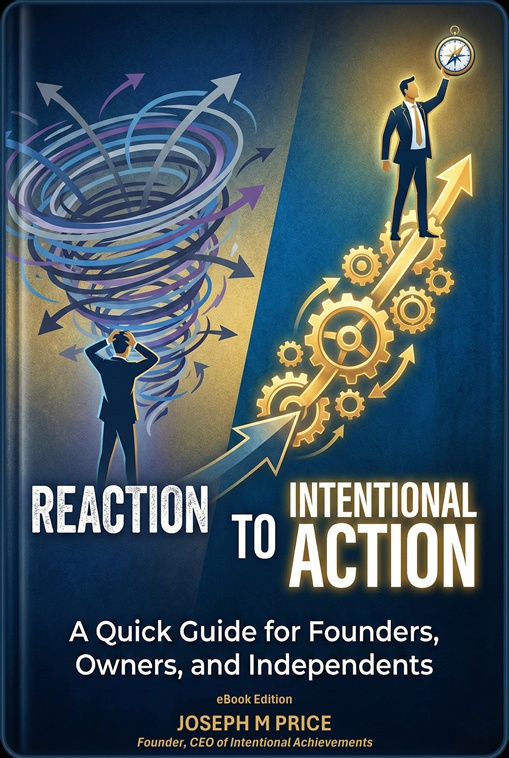 Cover of From Reaction to Intentional Action: A Quick Guide for Founders, Owners, and Independents.